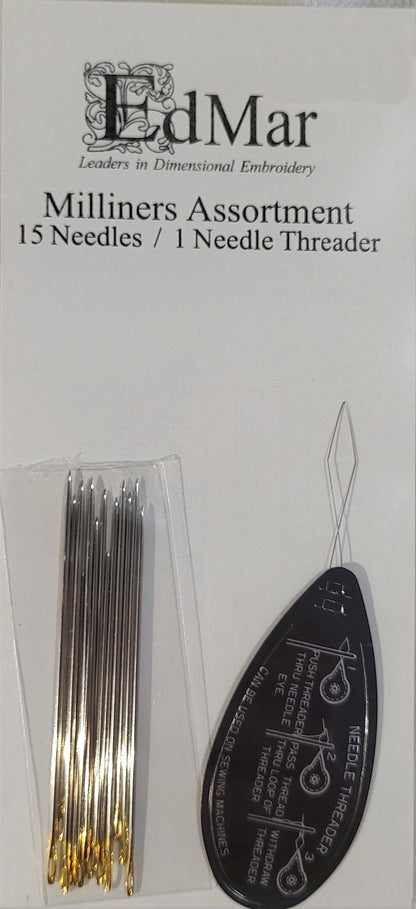 Needle Assortment Milliners #1/10 & Threader