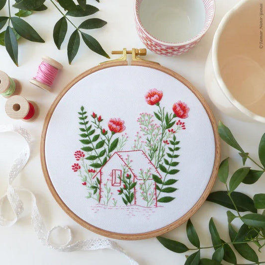 Between the Flowers embroidery kit