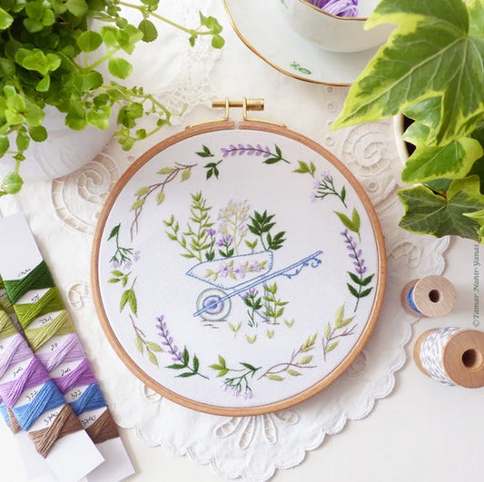 Gardening embroidery kit