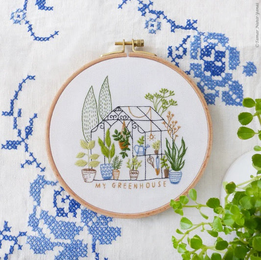 Greenhouse embroidery kit