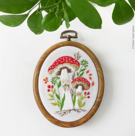 Tiny Mushrooms embroidery kit
