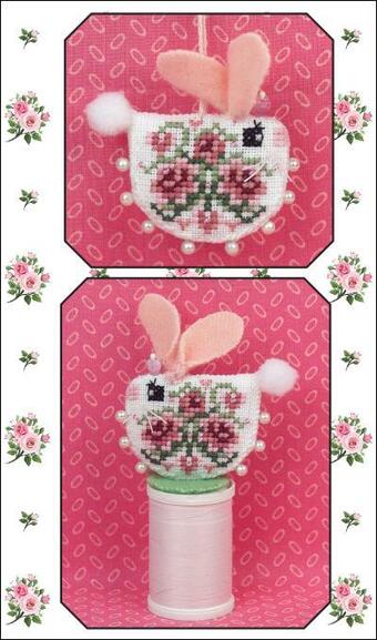 2024 Limited Edition Rose Heart Bunny counted cross stitch chart
