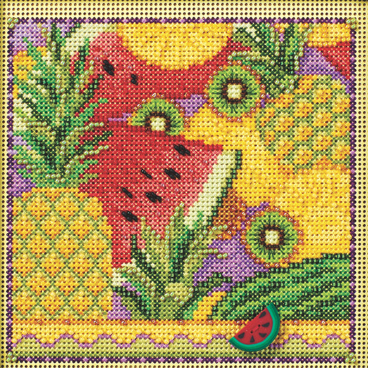 Buttons & Beads - Summer Fruit counted cross stitch kit