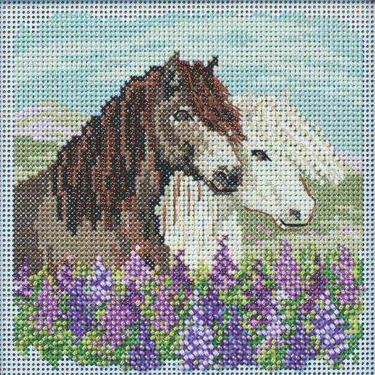 Buttons & Beads - Icelandic Horses counted cross stitch kit