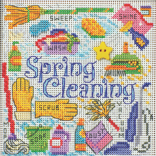 Buttons & Beads - Spring Cleaning counted cross stitch kit