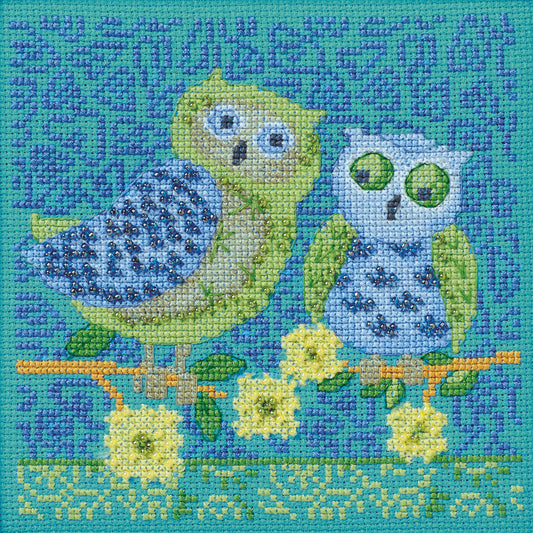 Artful Owls 2024 - Summer Owls counted cross stitch kit