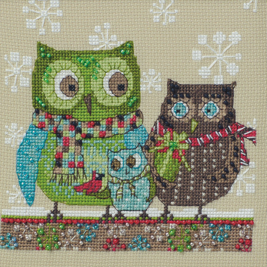 Artful Owls 2024 - Winter Owls counted cross stitch kit