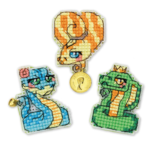Snakelets counted cross stitch kit