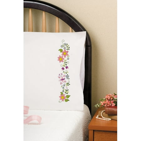 Spring Floral embroidery pillowcase pair