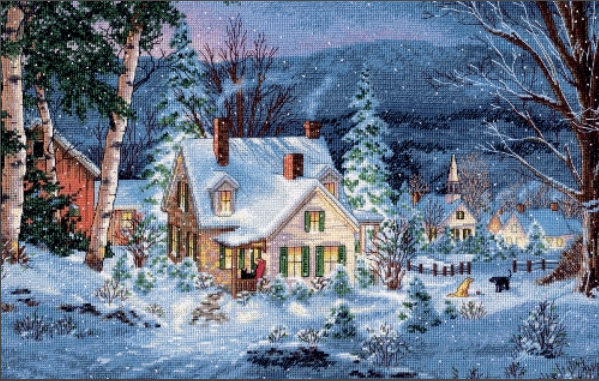 Winter's Hush counted cross stitch kit