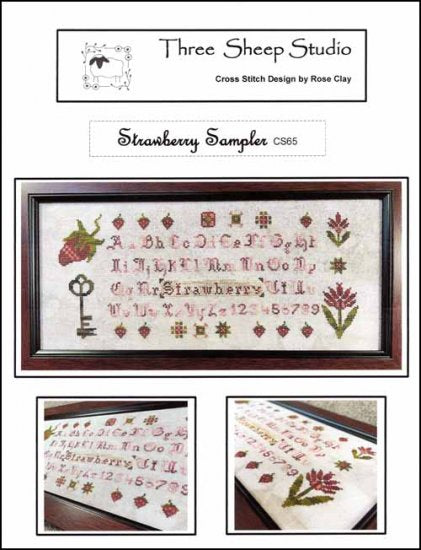 Strawberry Sampler counted cross stitch design