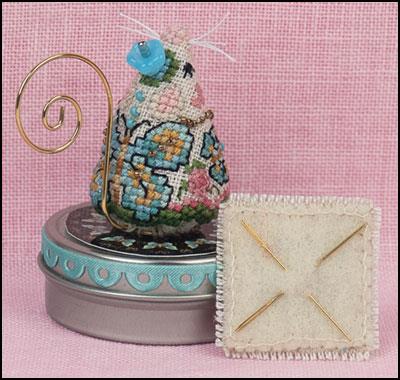 Madame Butterfly Mouse on a Tin counted cross stitch kit