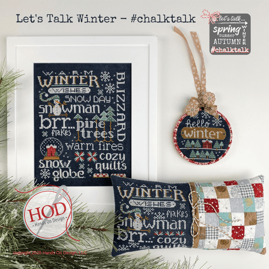 Let's Talk Winter counted cross stitch chart