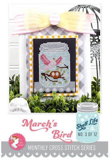 Shelf Life 3 - March's Bird counted cross stitch chart