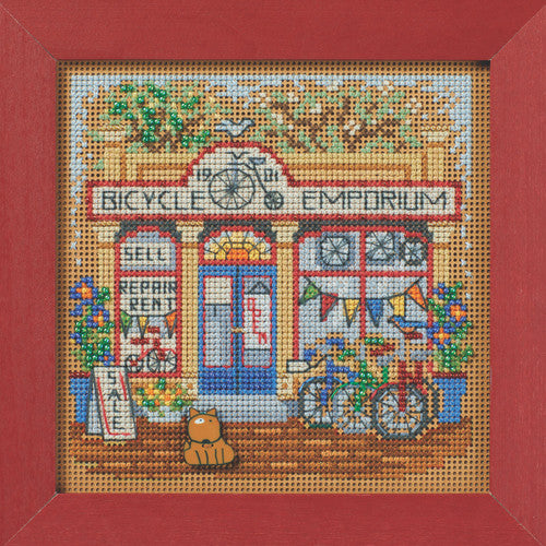 Buttons & Beads - Bicycle Emporium counted cross stitch kit