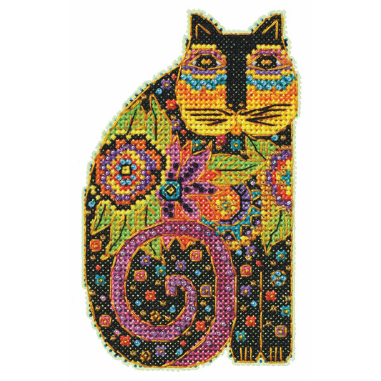 Blossoming Feline - Laurel Burch counted cross stitch kit