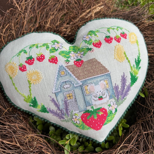 Strawberry Cottage counted cross stitch chart