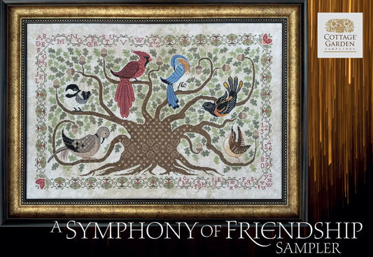 A Symphony of Friendship Sampler counted cross stich chart