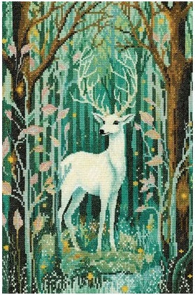 White Hart counted cross stitch chart