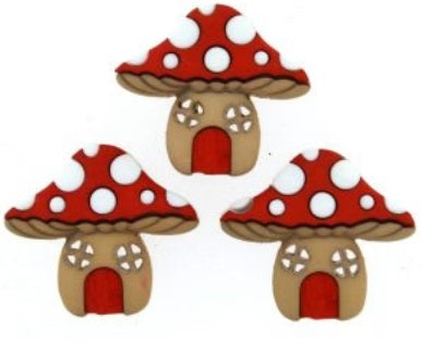 Mushroom Houses buttons