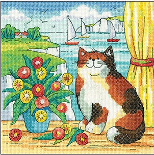 Coastal View counted cross stitch chart