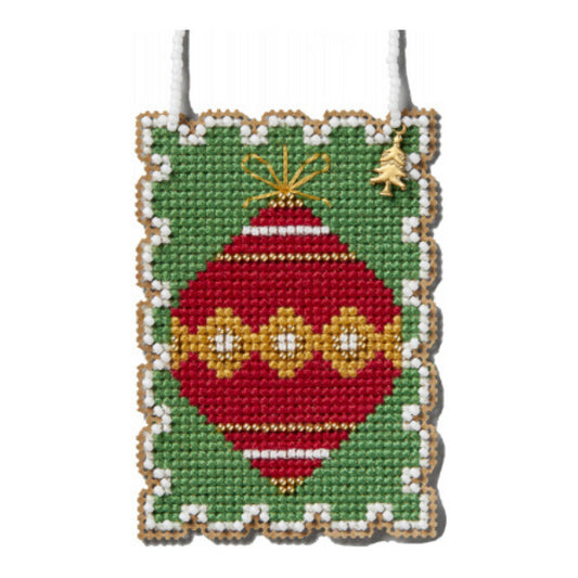 Holiday Stamps - Ornament counted cross stitch kit