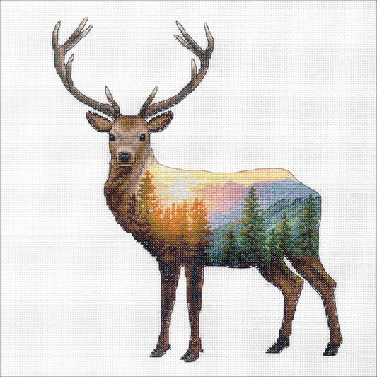 Woodland Deer counted cross stitch kit