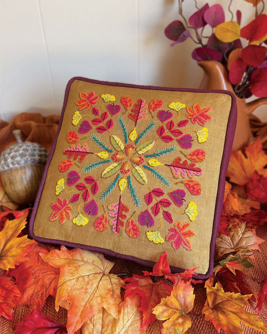 Turning Leaves counted cross stitch chart