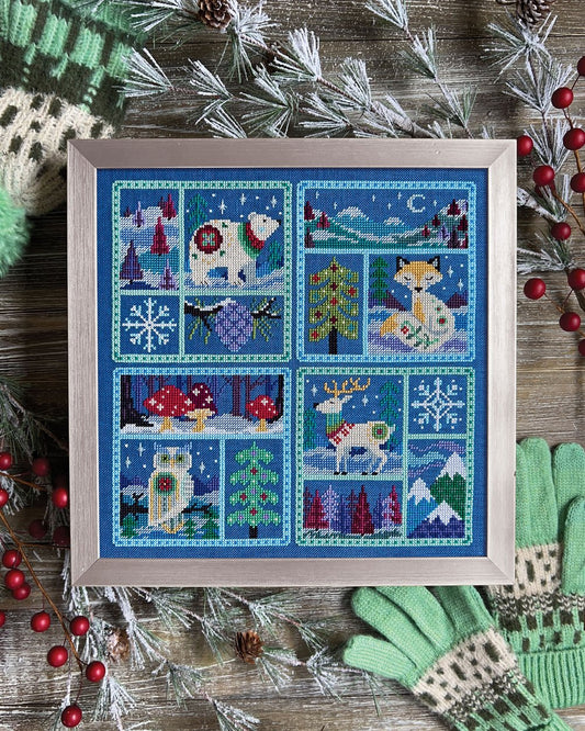 Winter Woods counted cross stitch chart