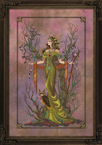 Olivia, the Forest Witch counted cross stitch chart