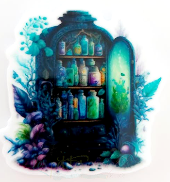 Apothecary Cabinet magnetic needle minder