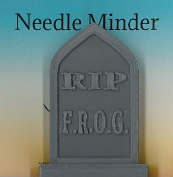 R.I.P. Frog magnetic needle minder