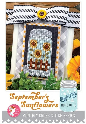 Shelf Life 9 - September's Sunflowers counted cross stitch chart