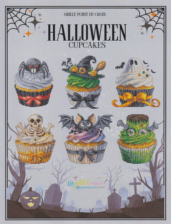 Halloween Cupcakes counted cross stitch chart