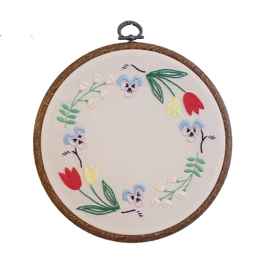 Tulip - Garden Party  Botanical Wreath Embroidery Kit