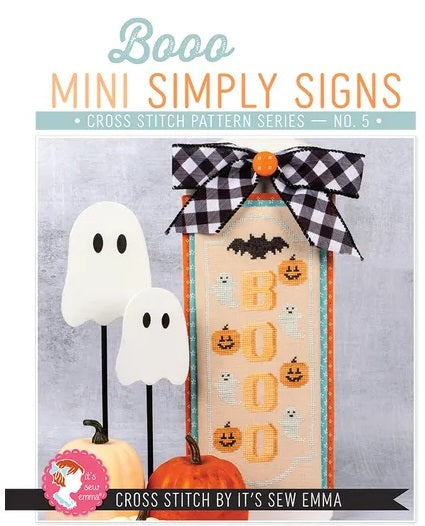 Simply Signs Mini #5 - Booo counted cross stitch chart