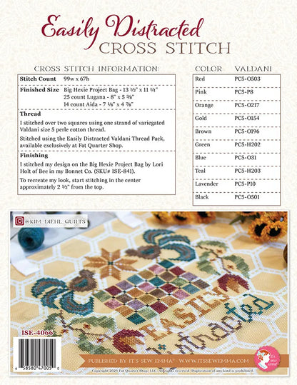 Easily Distracted counted cross stitch chart