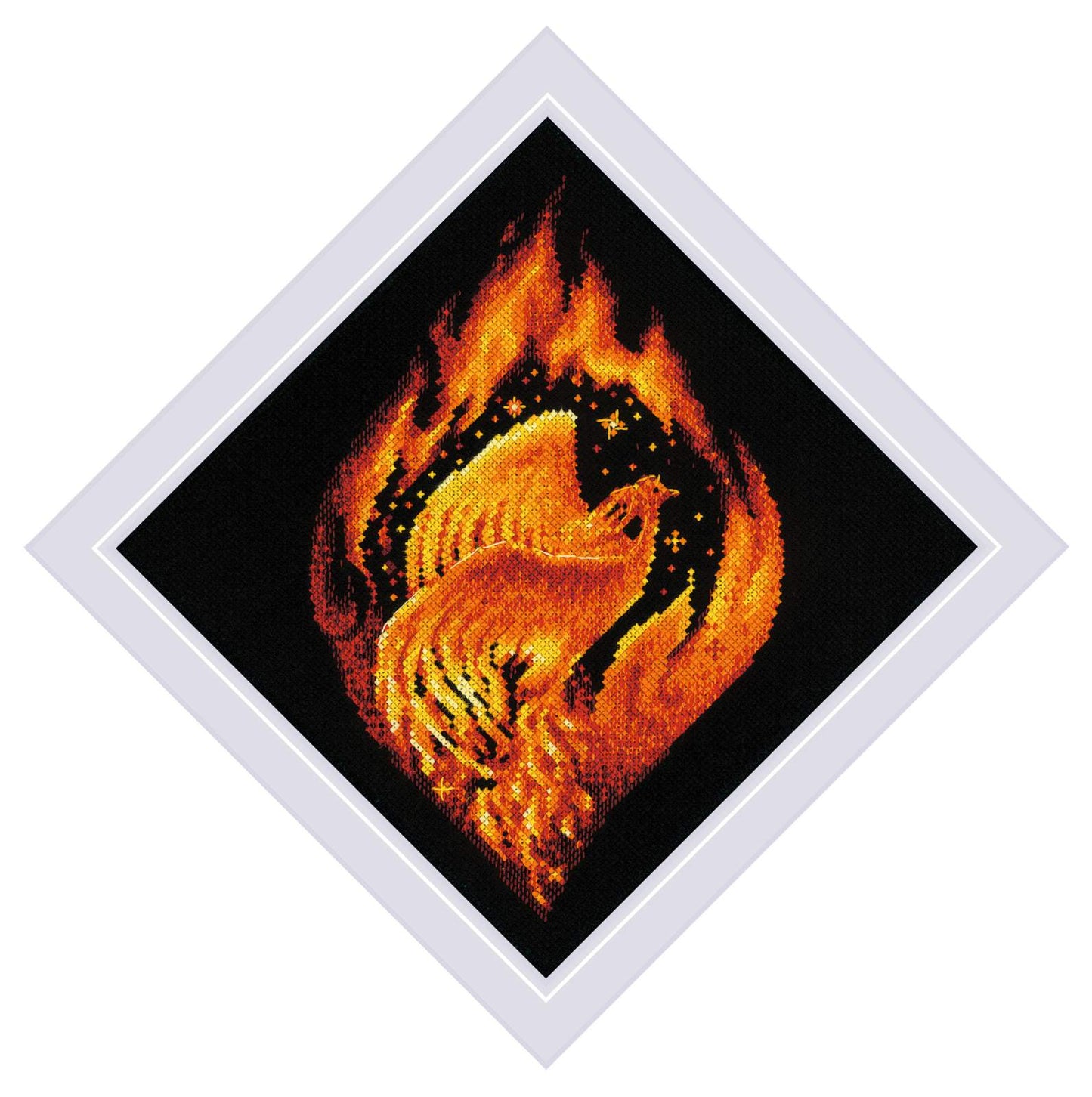 Flaming Phoenix counted cross stitch kit
