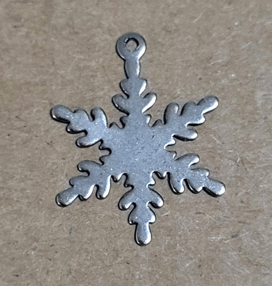 Charm - Snowflake Medium Antique Silver