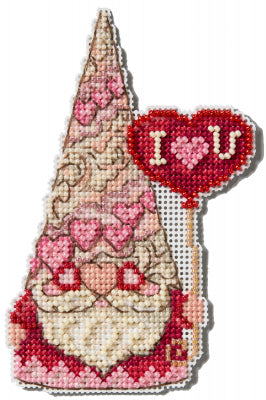 Gnome with Heart counted cross stitch kit