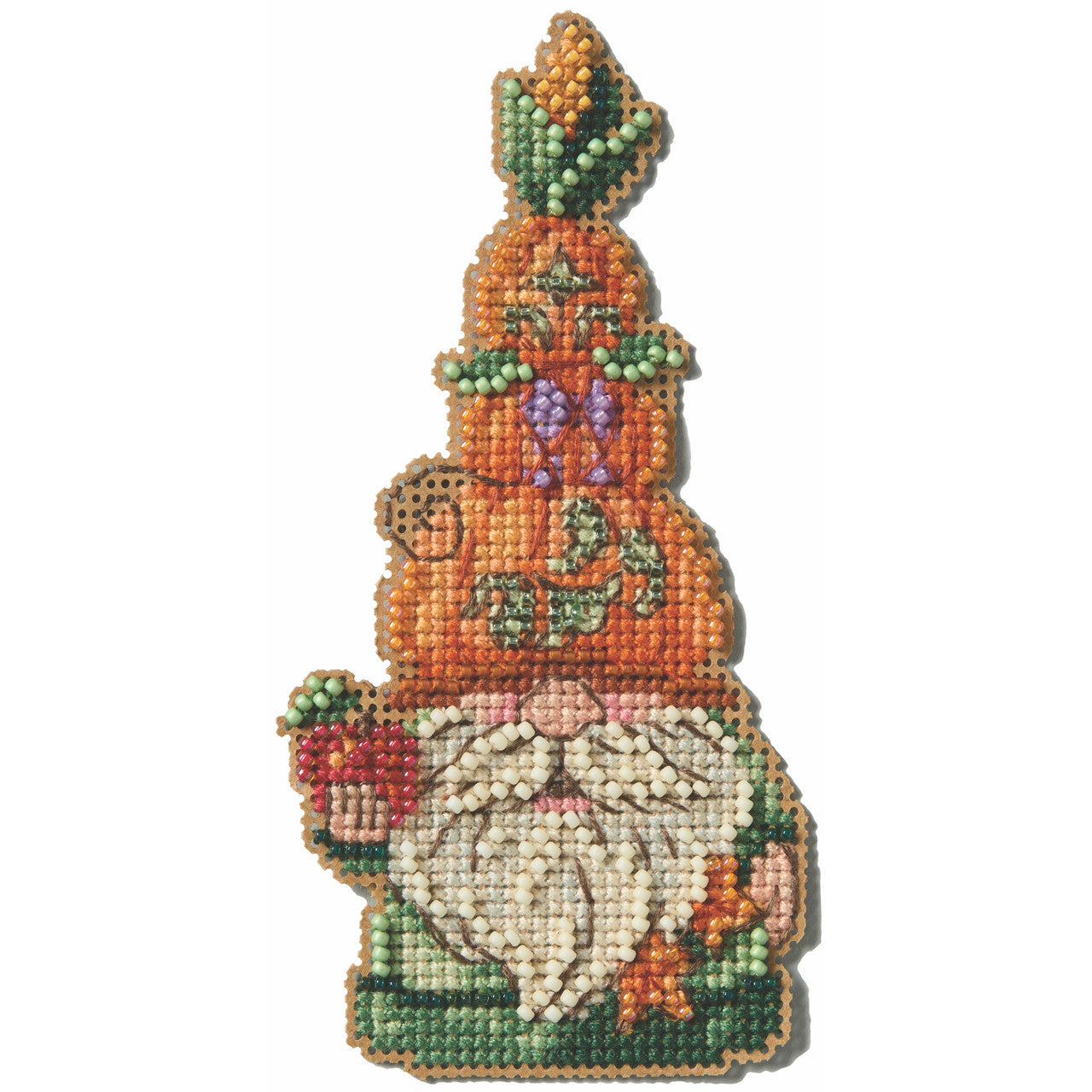 Harvest Pumpkin Gnome counted cross stitch kit