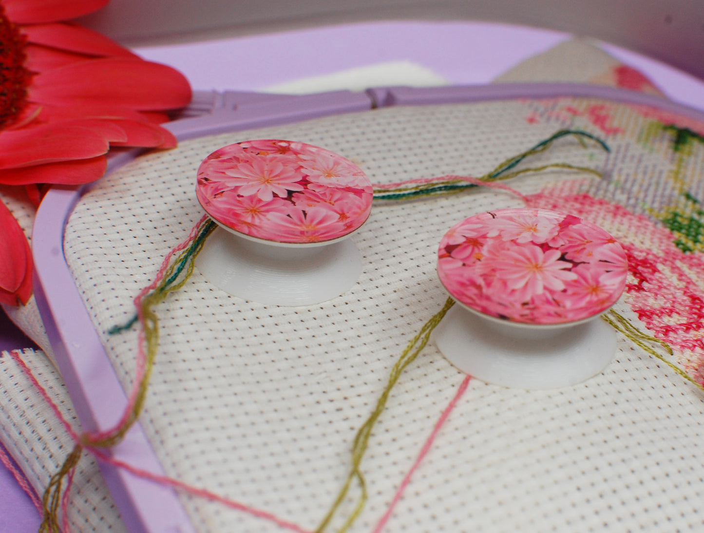 Parking Bobbins Light Pink Floral