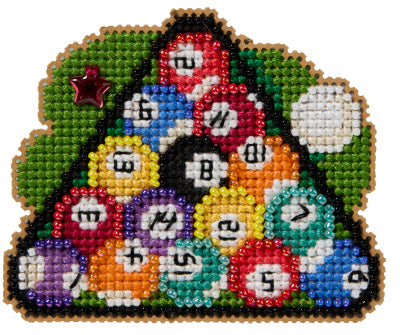 Pool Balls counted cross stitch kit