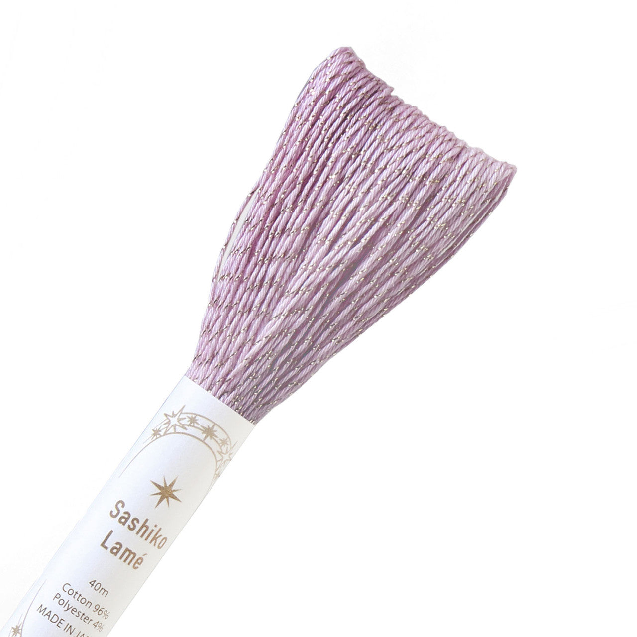 Sashiko Thread SL15 - Pink Heather/Gold Lamé