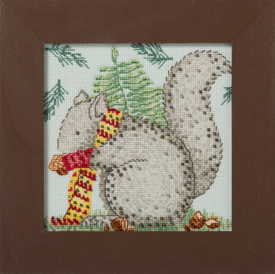 Nutty Squirrel - Debbie Mumm Woodland Friends counted cross stitch kit