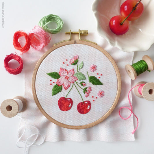 Sweet Cherries embroidery kit