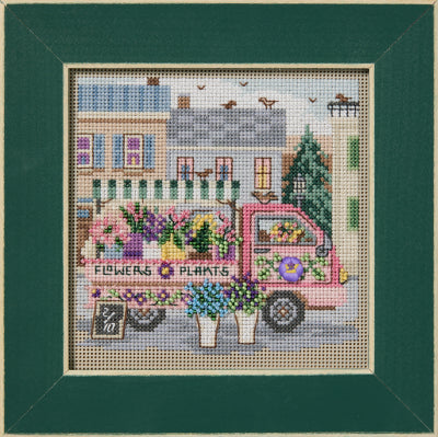Buttons & Beads Spring Flower Truck cross stitch kit