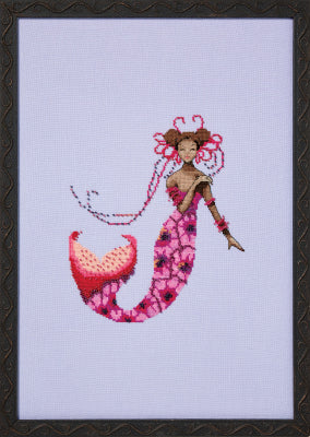 Saint Lucia Mermaid counted cross stitch chart