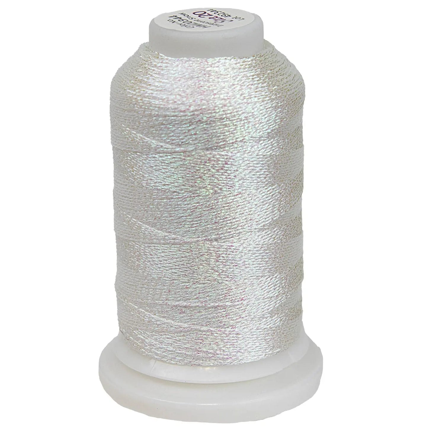 344 Iridescent Snow - Lizbeth #20 metallic crochet/tatting thread
