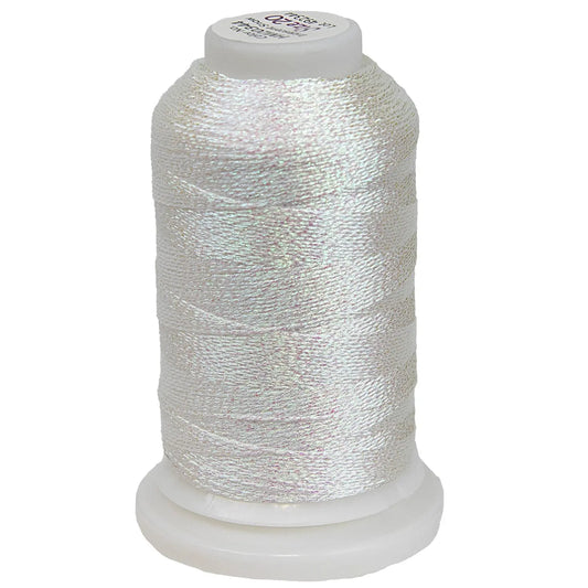 344 Iridescent Snow - Lizbeth #20 metallic crochet/tatting thread